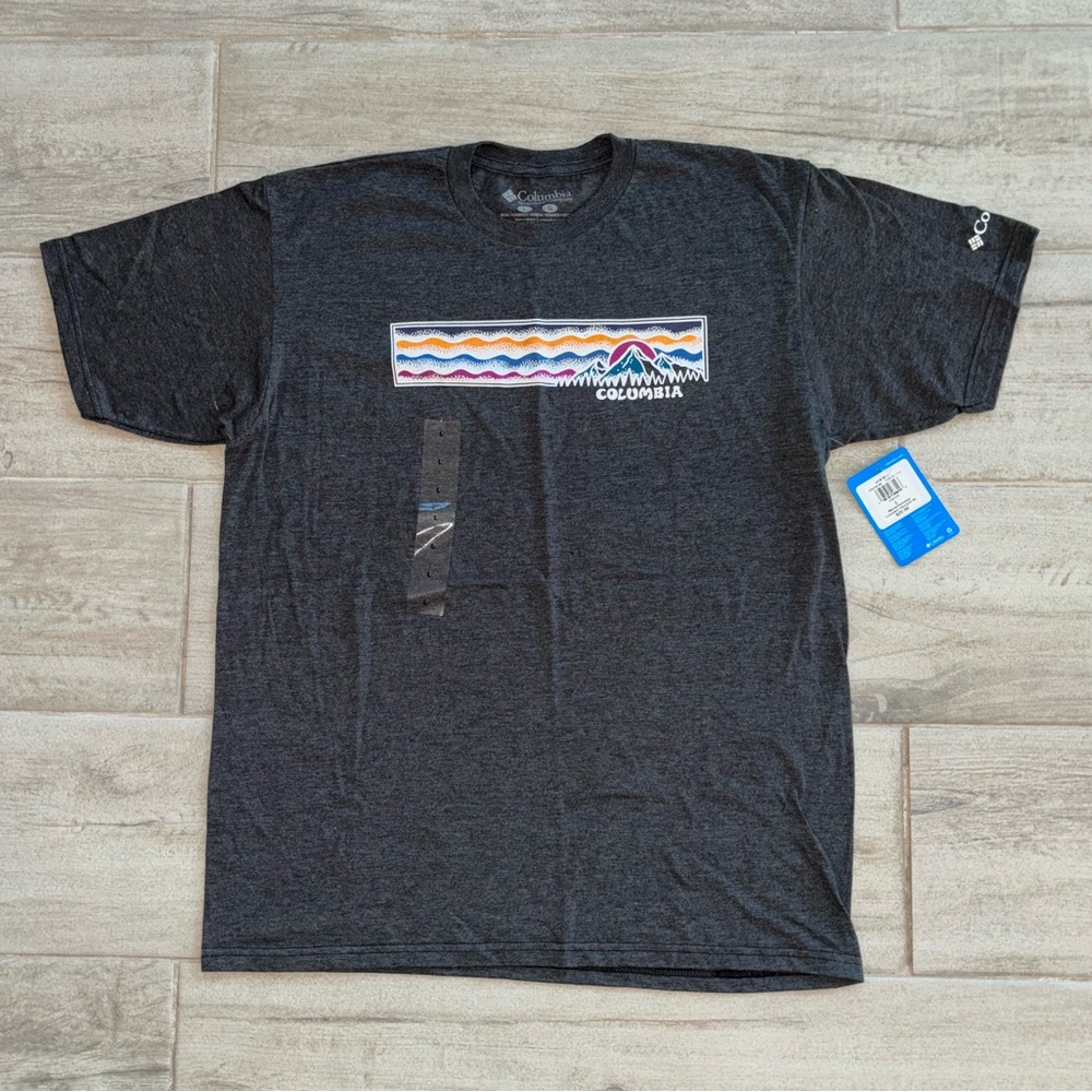 Columbia Heather Charcoal Men's Size Large T Shirt Shortsleeve - Brand New W/Tag
